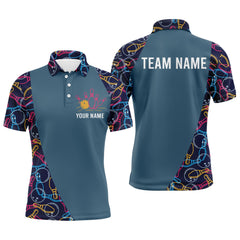 Max Corner Bowling Balls Pins Pattern Bowling jerseys Custom Name And Team Shirt