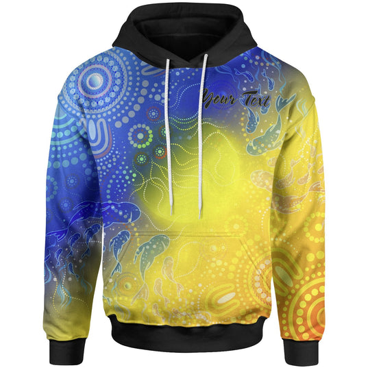 Maxcorners [Custom Text] Aboriginal Hoodie - Indigenous Fishing