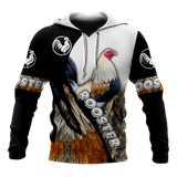 Maxcorners King Rooster Painted 3D Over Printed Unisex Deluxe Hoodie