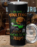 Maxcorners Adult Jeep Halloween 3D Over Printed Tumbler