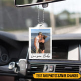 Personalized Acrylic Photo Car Ornament with Message or Picture at the Back