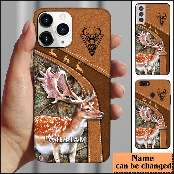 Maxcorners Leather Pattern Personalized Phone case Fallow Deer - IPhone