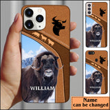 Maxcorners Leather Pattern Personalized Phone Musk Sam Sung Phone Case