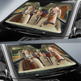 Maxcorners Driving Funny Horses All Over Printed 3D Sun Shade
