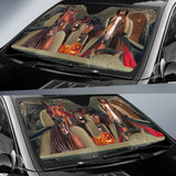 Maxcorners Driving Horse Halloween All Over Printed 3D Sun Shade