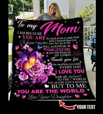 Maxcorners Mother's Day You Are The World 3D Over Printed Blanket