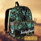 Maxcorners Deer Hunting Name State & Flag Personalized Backpack