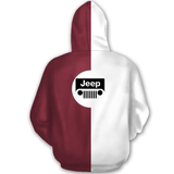 Maxcorners Jeep Red And White Hoodie