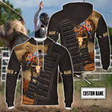 Maxcorners Amazing Personalized Bull Riding Brown Leather Pattern