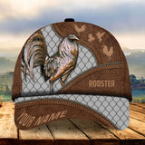 Maxcorners The Best Leather Rooster Multicolor Personalized Cap