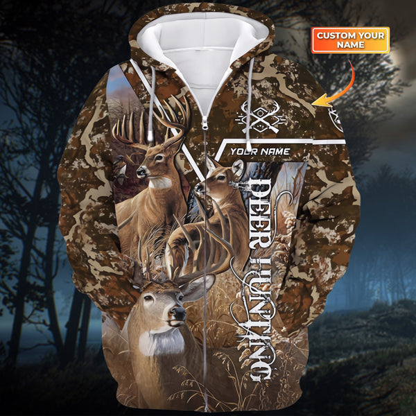 Maxcorners Deer Hunting Shirt Deer 3D  Personalized Camo SO