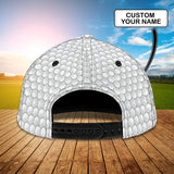 Maxcorners Golf White Hexagon Pattern Customized Name All Over Printed Cap