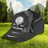 Maxcorners Golf Lover Black Customized Name All Over Printed Cap