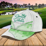 Maxcorners Golf Green Hexagon Pattern Customized Name All Over Printed Cap