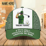 Maxcorners Golf Green Classic Customized Name All Over Printed Cap