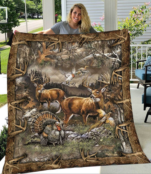 Maxcorners Deer Hunting Three Blanket