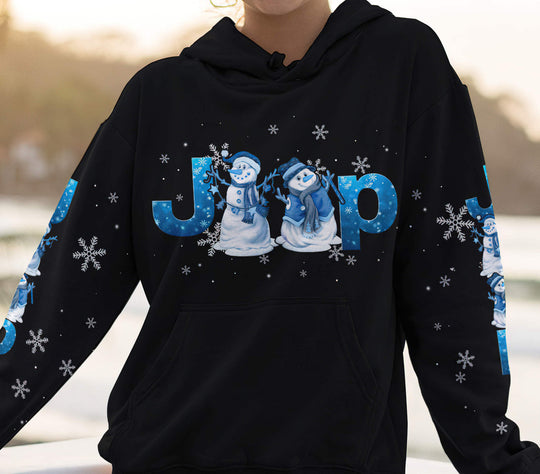 Maxcorners Jeep Snowman Hoodie PT081222