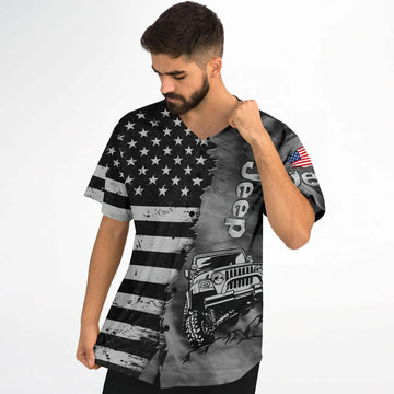 Maxcorners Jeep Half Flag Jersey Shirt