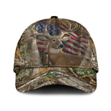 Maxcorners Deer Hunting America Flag Classic Cap