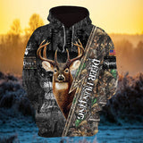 Maxcorners  Personalized Best American Flag Deer Hunting Hoodie