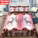 Maxcorners Personalized Deer Hunting Pink Blanket