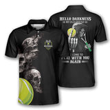 Maxcorners Tennis Hello Darkness My Old Friend Skull Customized Name All Over Printed Shirt