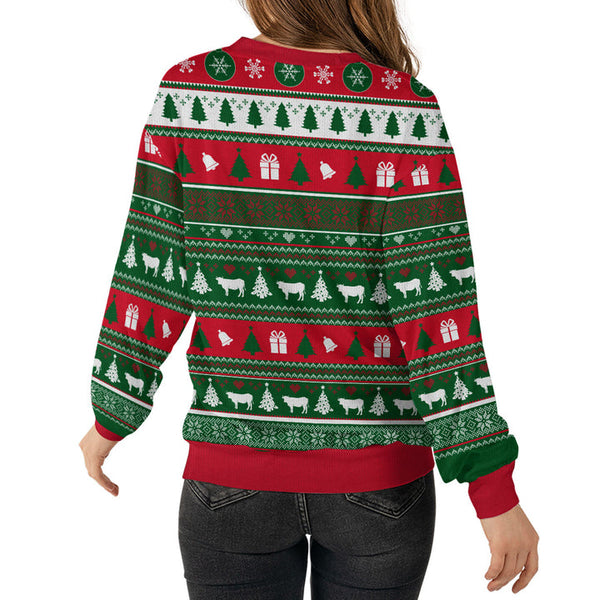 Maxcorners Black Angus Have Yourself Merry Little Christmas Sweater