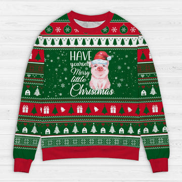 Maxcorners Pig Have Yourself Merry Little Christmas Sweater