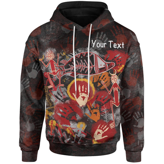 Maxcorners [Custom] Aboriginal Hoodie - Indigenous Fish Hand Art