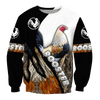 Maxcorners King Rooster Painted 3D Over Printed Unisex Deluxe Hoodie