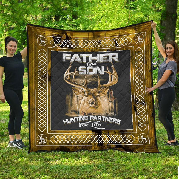 Maxcorners Father And Son Hunting Partners For Life Blanket