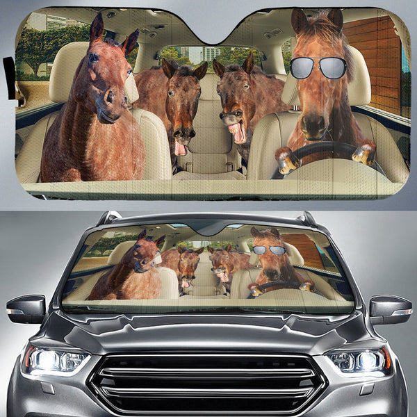 Maxcorners Driving Arabian Horse All Over Printed 3D Sun Shade