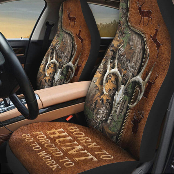 Maxcorners Hunting Seat Covers For Auto With Leather Pattern Car Seat Cover