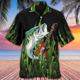 Maxcorners Fishing I Like Fishing And Guitars Hawaiian Shirt