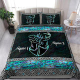 Maxcorners Personalized Couple Hunting Deer Blanket