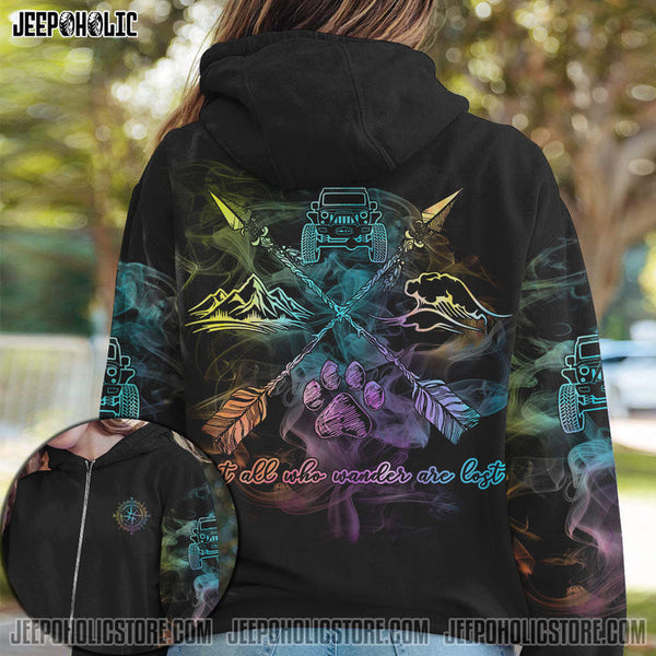 Maxcorners Not All Who Wander Are Lost Arrow Hoodie