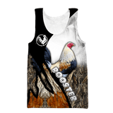 Maxcorners King Rooster Painted 3D Over Printed Unisex Deluxe Hoodie