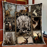 Maxcorners Vintage Deer Hunting Quilt - Blanket