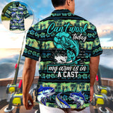 Maxcorners Fishing Can't Work Today My Arm Is In A Cast Hawaiian Shirt