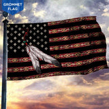 Maxcorners Native American Pride- LV Grommet Flag