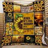 Maxcorners Find God In A Sunflower Quilt - Blanket