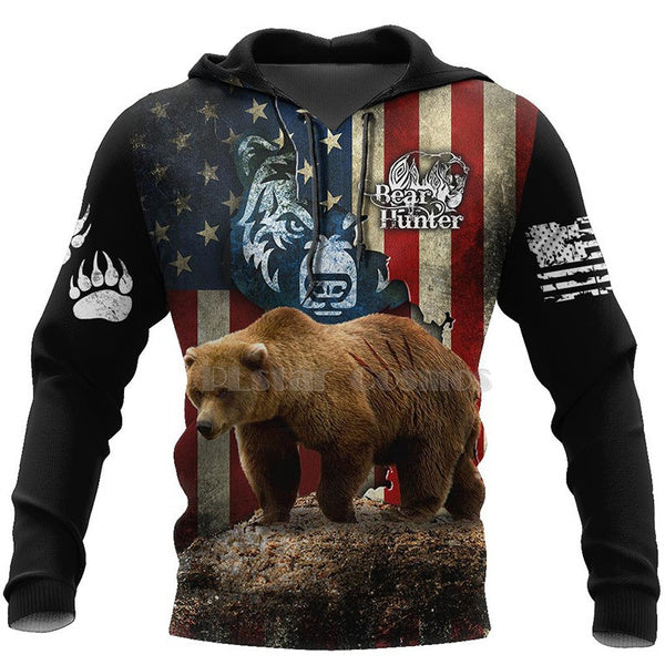 Maxcorners Bear Hunting 3D Printed Shirts