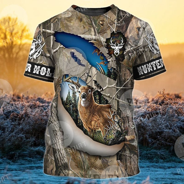 Maxcorners Hunter Holic Deer 2 All Over Printed 3D Shirts