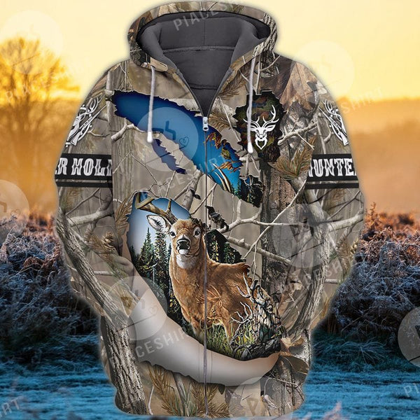 Maxcorners Hunter Holic Deer 2 All Over Printed 3D Shirts