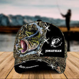 Maxcorners Personalized Fish Camo Appearance Grass 2 Cap