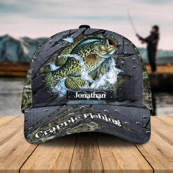 Maxcorners Personalized Crappie Fishing Cap