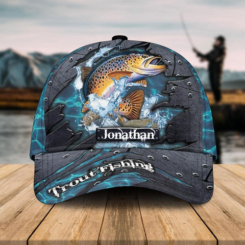 Maxcorners  Personalized Fishing Blue Cap