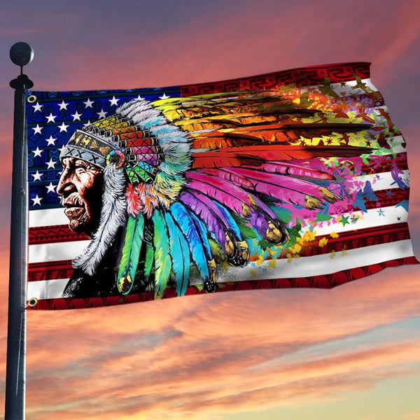 Maxcorners Native American Grommet Flag America Indians History