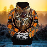 Max Corner Amazing Art Deer Hunting Camo Pattern Personalized 3D Hoodie For Hunting Lover