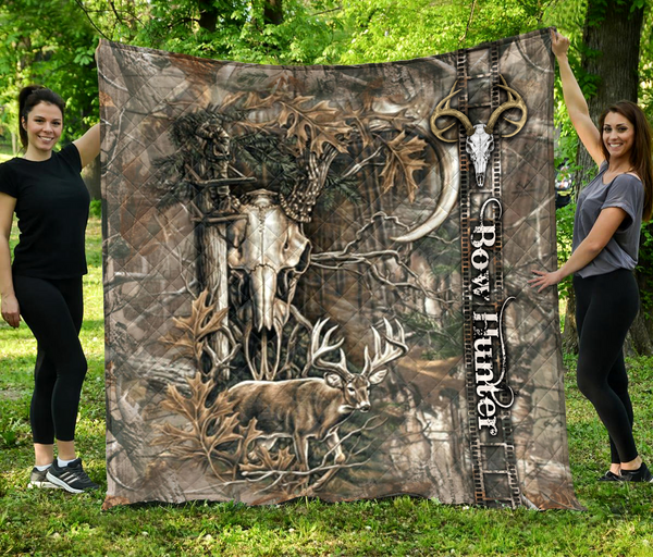 Maxcorners Hunting Bow Hunter Skull Blanket